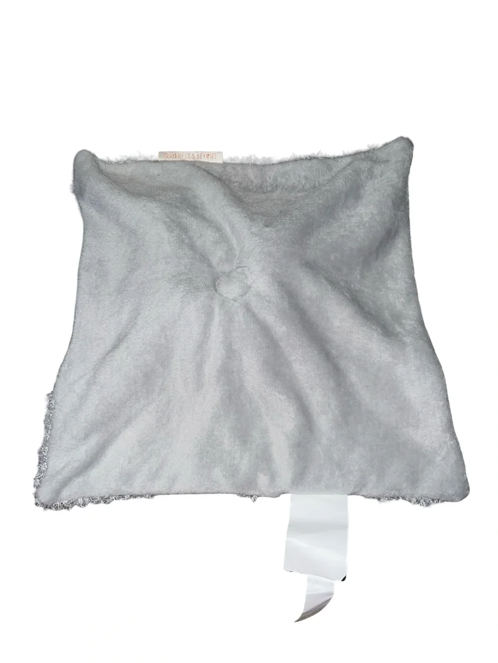 Blankets and Beyond  Lovey Shaggy Gray Bear Security Blanket  Nunu